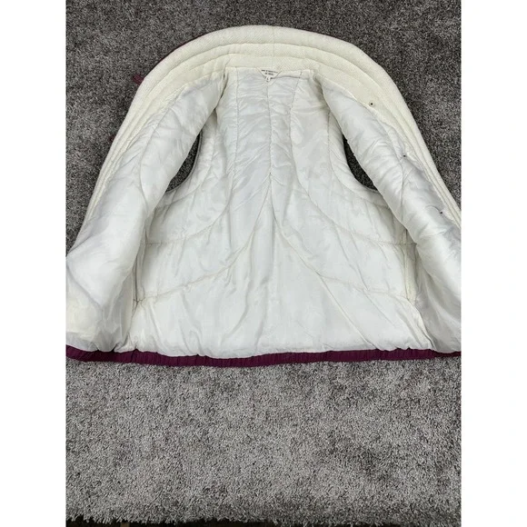 Vintage Puffer Vest Womens Large Quilted Button Front Sleeveless Winter 80s - Picture 3 of 10